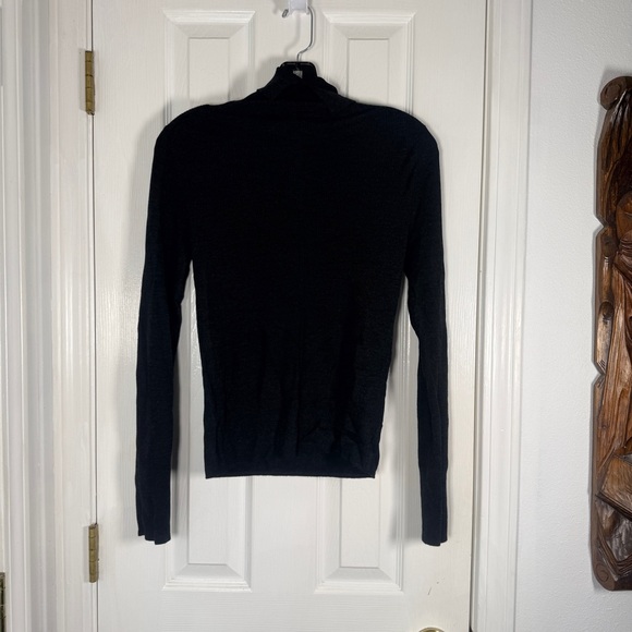 Alex Mill Emmaline Turtleneck Top Thin Ribbed Soot Black XS‎ - Picture 7 of 7